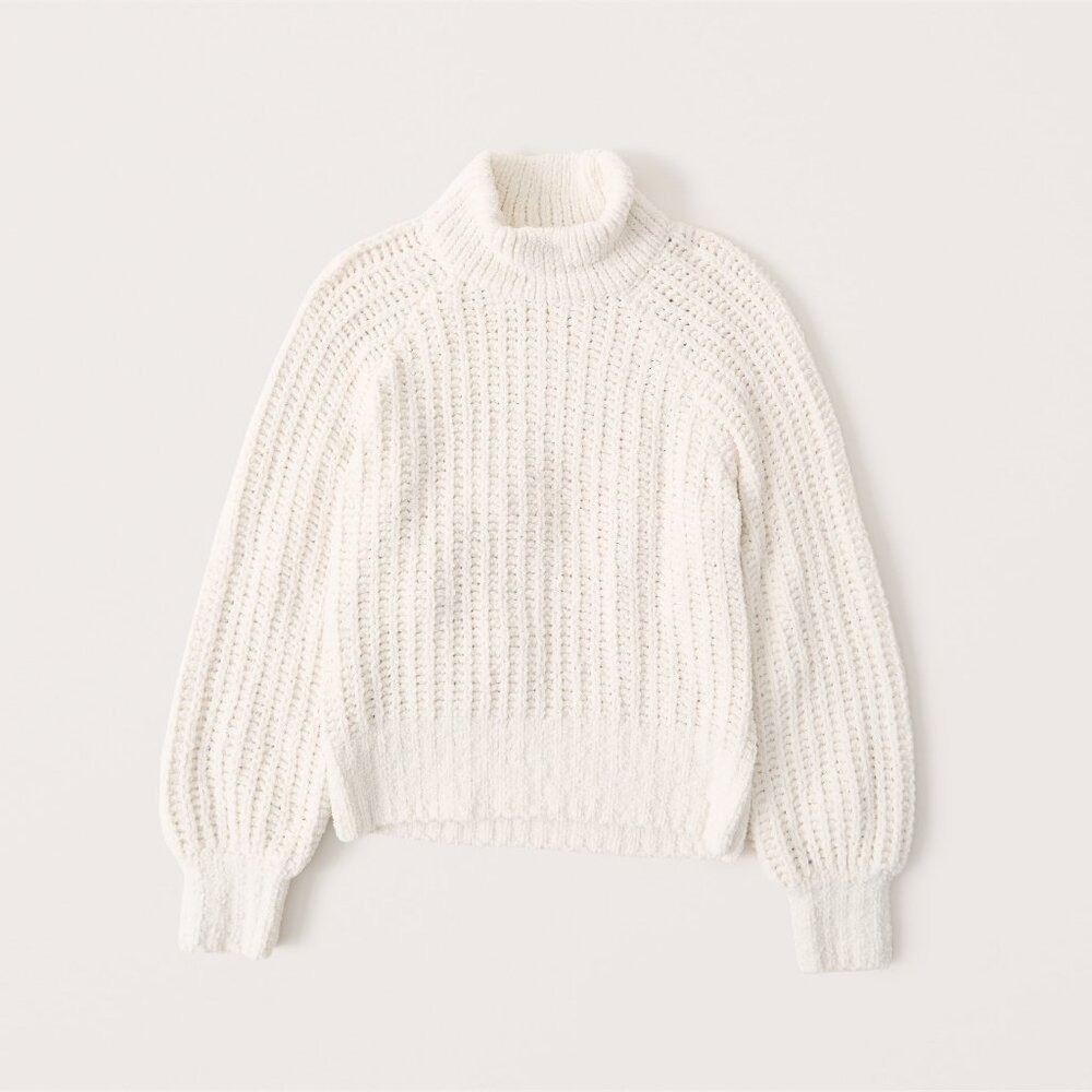Abercrombie Textural Chenille Turtleneck Sweater